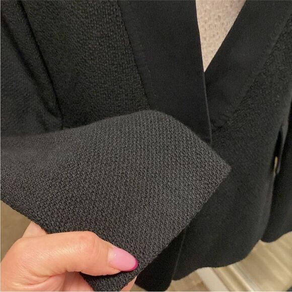St.John Caviar Elegant Black wool/rayon Women's Blazer, US10 - Picture 6 of 11
